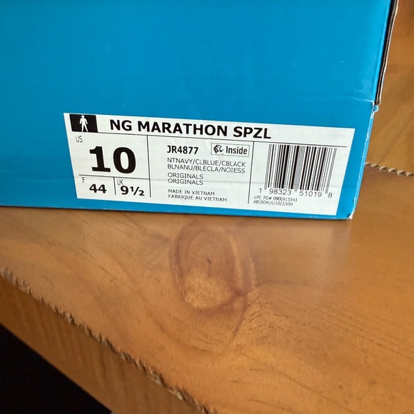 Noel Gallagher adidas Marathon SPZL Navy and Light Blue Classic Retro Sneakers - Picture 5 of 5